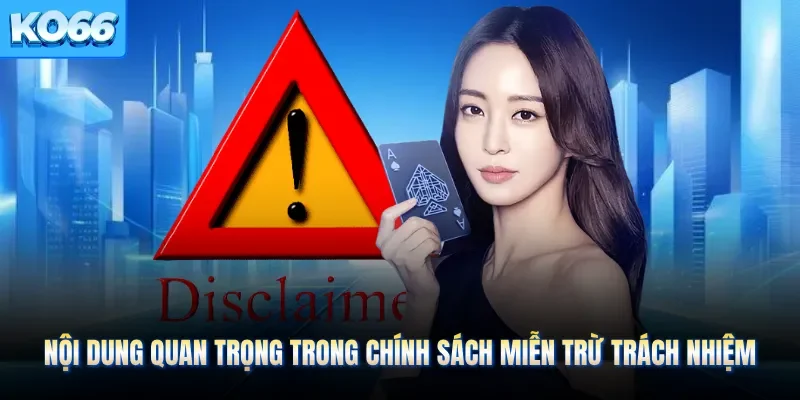Nội dung quan trọng trong chính sách miễn trừ trách nhiệm